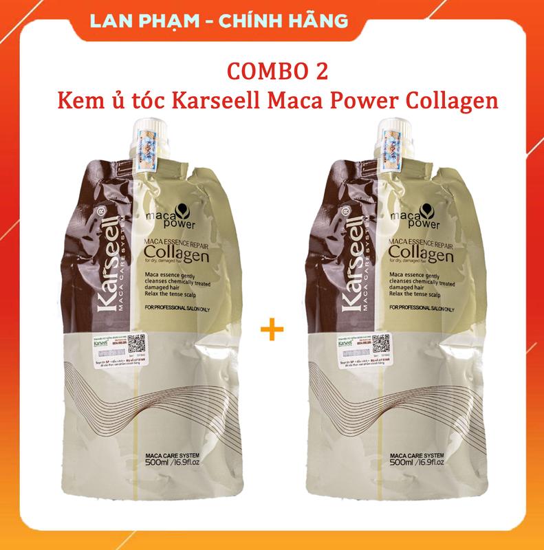 [ DEAL SỐC LIVE STREAM ] Kem ủ tóc Karseell Maca Power Collagen 500ml phục hồi hư tổn Hấp ủ tóc thẳng mượt bổ xung collagen LOẠI 1 CÓ TEM UT09