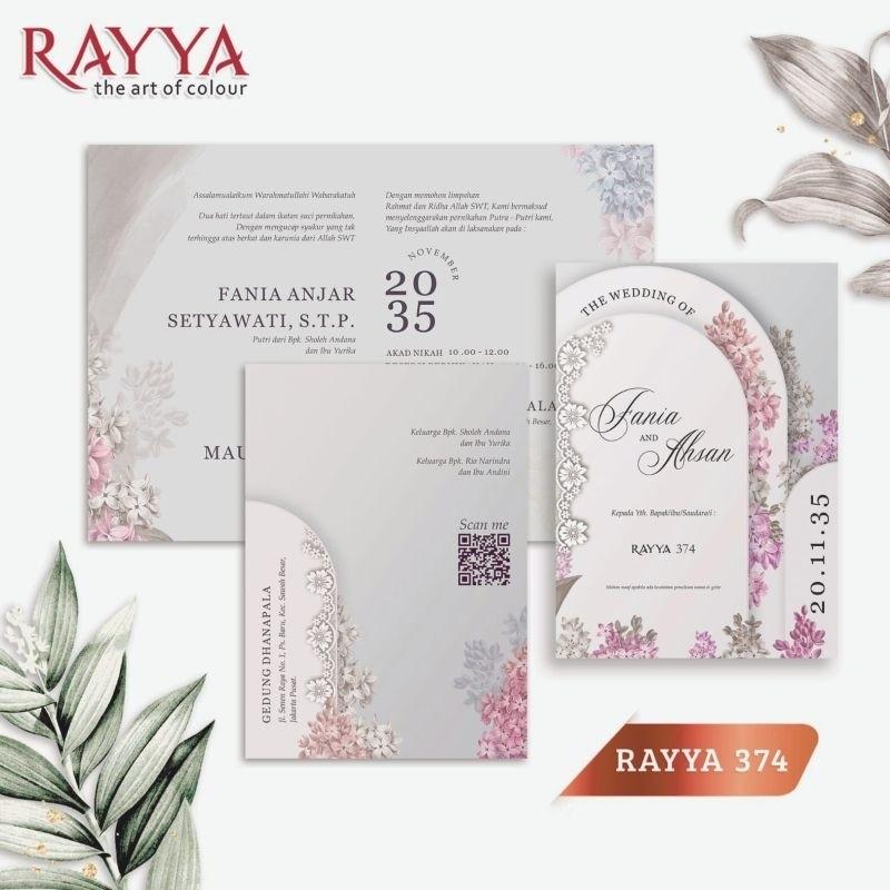 Undangan Pernikahan RAYYA 374 Elegan Modern Paket Lengkap 100 PCS Gratis Label & Plastik - JanjiKita | Default