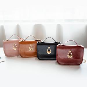 Solid Color Thin Chain Fashion Water Drop Small Square Bag for Women Crossbody Shoulder Style