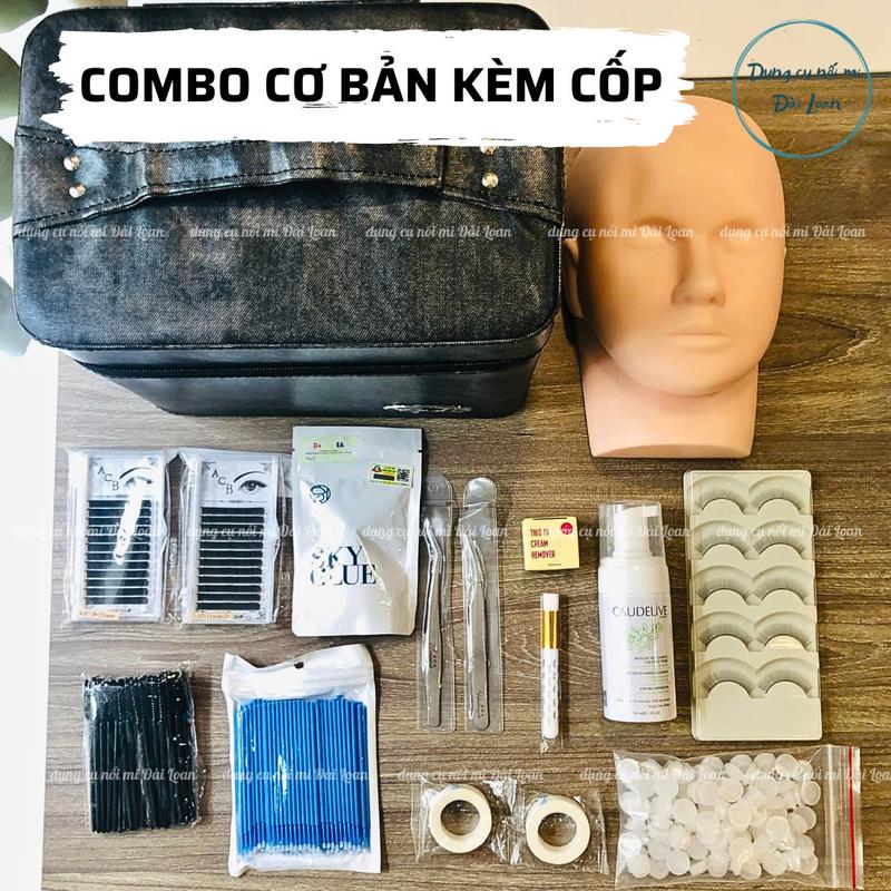 Bộ Dụng Cụ Nối Mi Chuyên Nghiệp Cho Người Mới Bắt Đầu, Combo Dụng Cụ Nối Mi Cơ Bản - bộ đồ nghề học nối mi- combo dụng cụ nối mi - combo đồ mi -combo nối mi đầy đủ Đồ Trang Điểm Nữ Cosmetic Women Mỹ Phẩm Kẹp Mi
