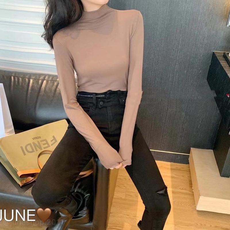 Áo nhiệt thun lạnh nữ cổ cao, co giãn, giữ nhiệt tốt Women Nhung 3