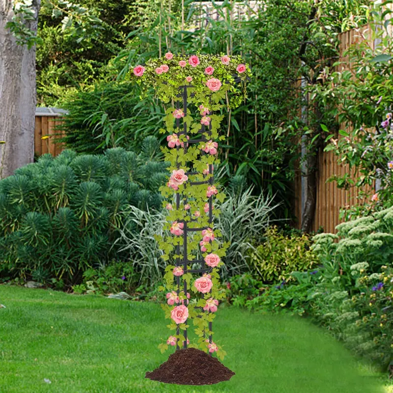 Khung Leo Núi Làm Vườn 65Cm-210Cm, Giàn Cây Sáng Tạo Cho Ngoài Trời, Chống Gỉ, Thiết Kế Ô Bền, Chất Liệu Sắt, Hỗ Trợ Hoa 2