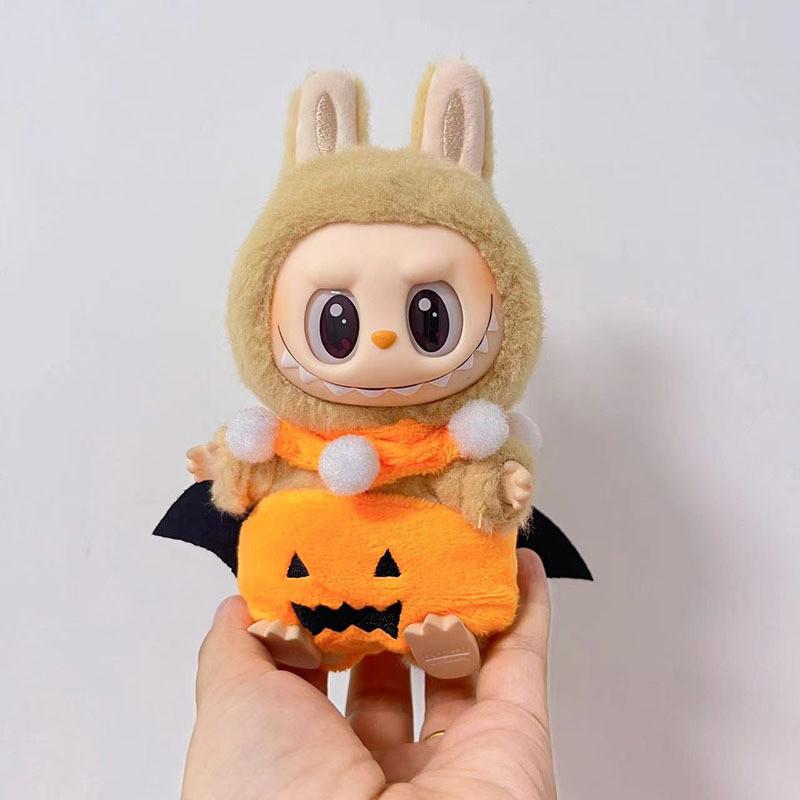 Product Introduction of Quần Áo Bí Ngô Halloween Labubu, TK, Thời Trang, Búp Bê, Quần Áo Bí Ngô Cánh Dơi Kèm Mũ, Phù Hợp Với 17cm Labubu 12