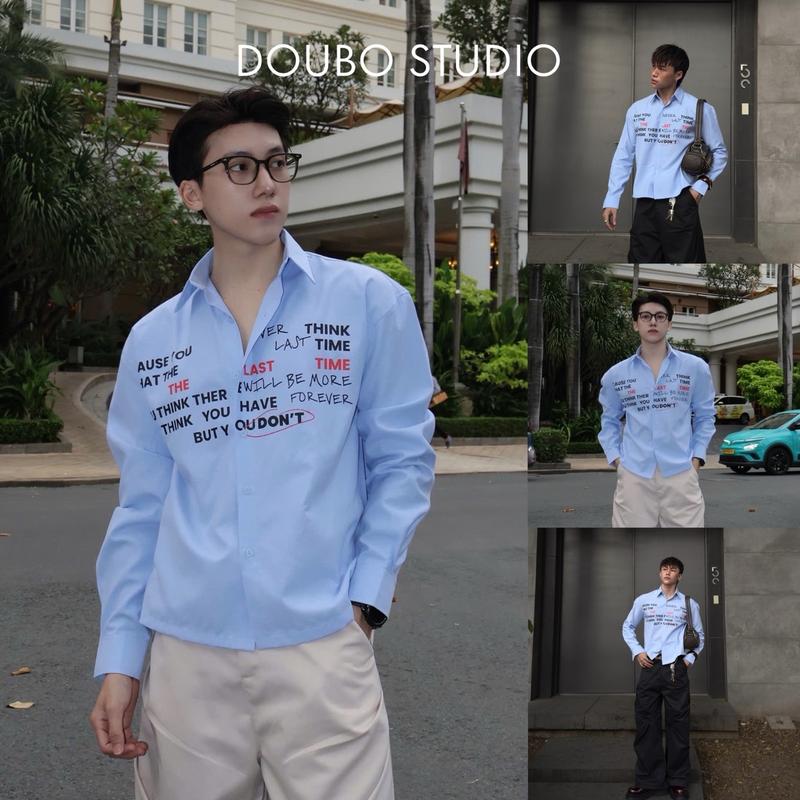 Áo sơ mi BOXY tay dài Cause you never think, chất vải oxford premium Doubo studio.