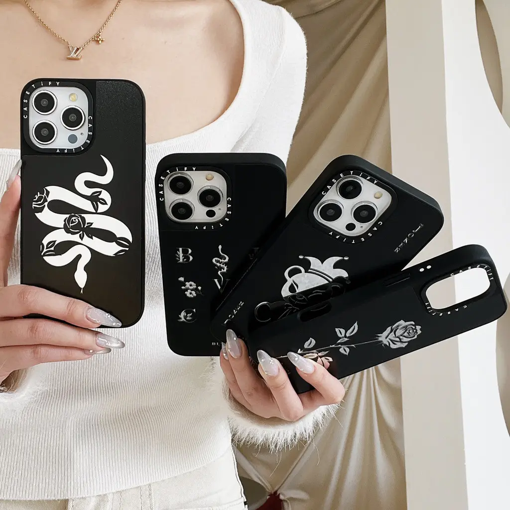 BLVCK Ace Spades Joker Bear Casetify Mirror Phone Case Suitable