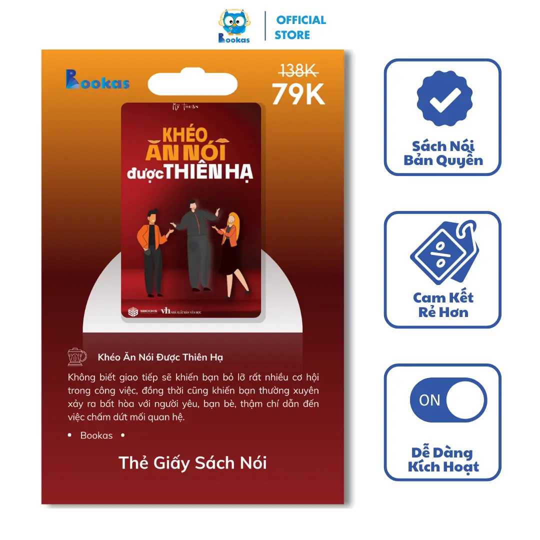 Thẻ Giấy Sách Nói - Khéo Ăn Nói Được Thiên Hạ - Sách Nói Bookas