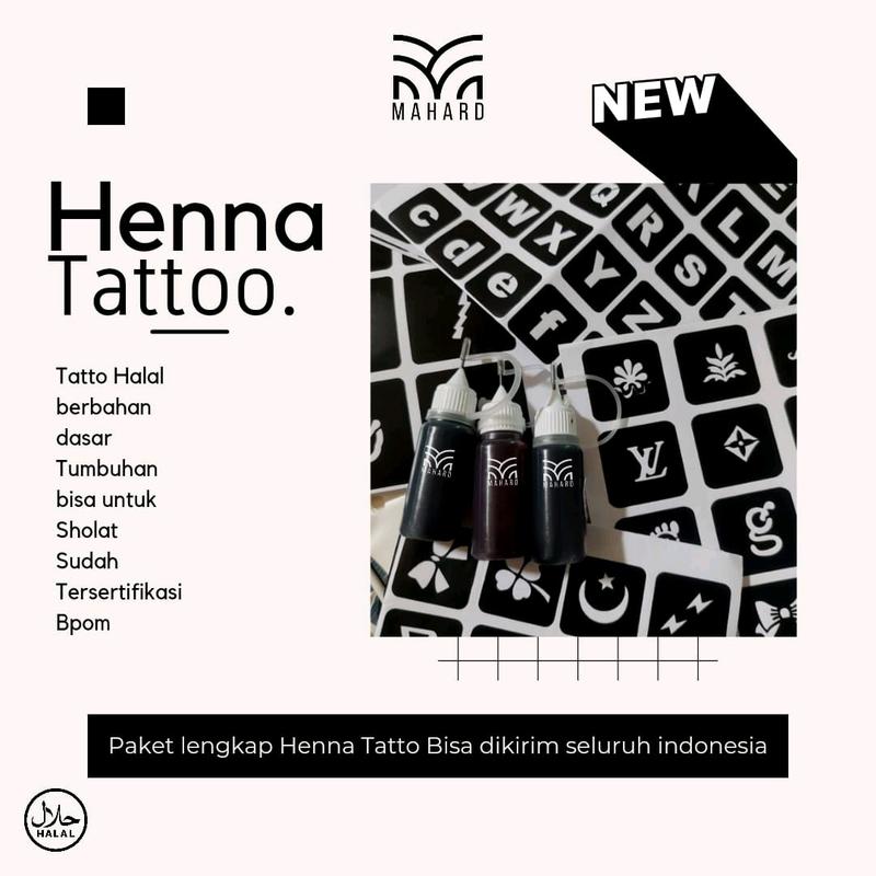 1 BOTOL HENNA TATTO 10 GAMBAR. 50kali pakai 0