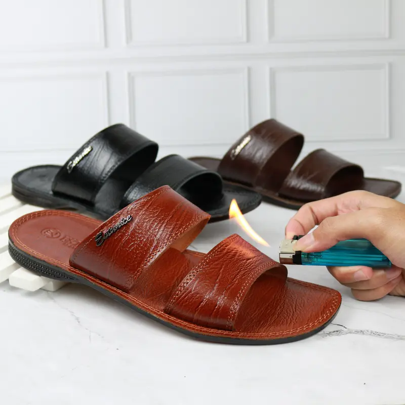 Estunice Sandal Kulit Pria Original 100% Sendal Slop Pria Size 38-45 - ES 02 3