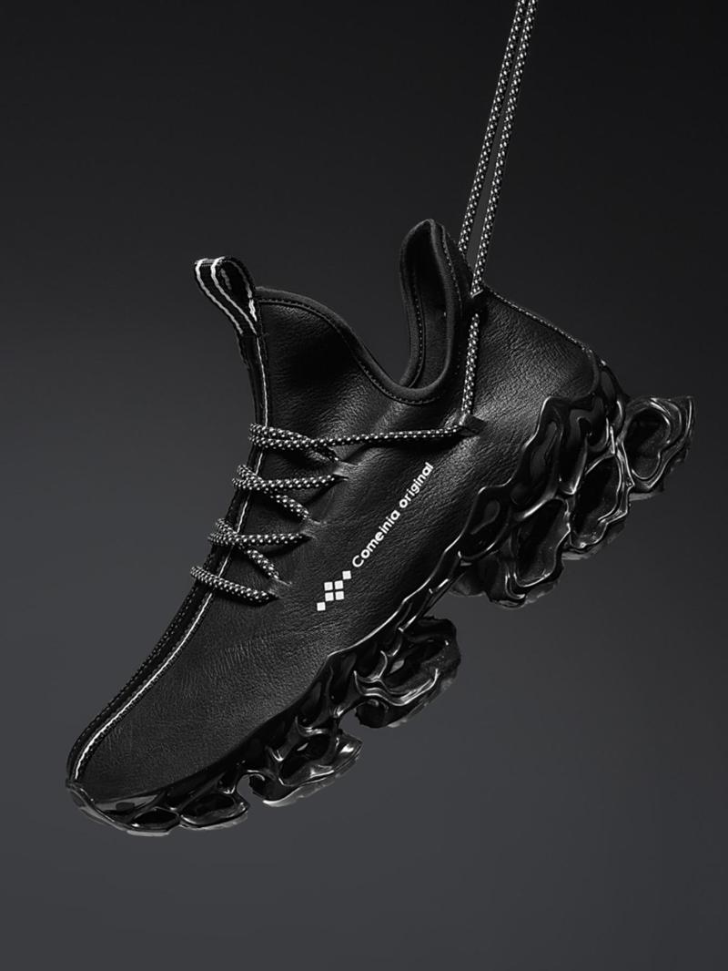 Product Introduction of Men's Letter Print Lace Up Walking Shoes, Casual Sporty Waterproof Sandproof Sneakers, Breathable Comfortable Sports Shoes for Daily Wear 7