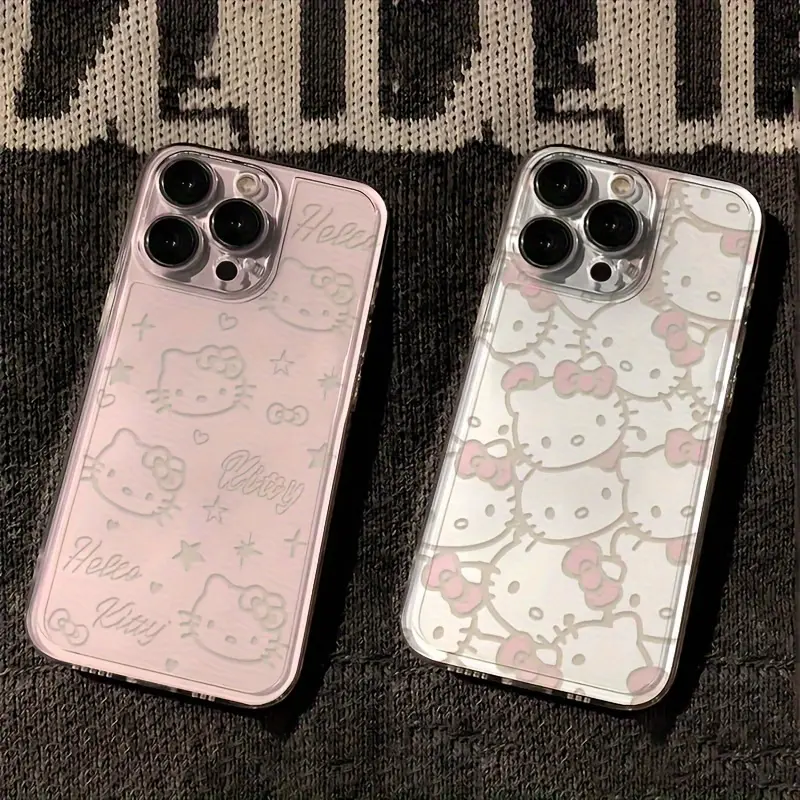 All Wrapped Cartoon Hello Kitty Soft Phone Case for Iphone11 12 13 14 Pro Max 15pro 7 8 plus X 11pro 14pro 13pro XS Max 2022 Phone Case Anti-Fall Case16promax 16pro 16plus 16