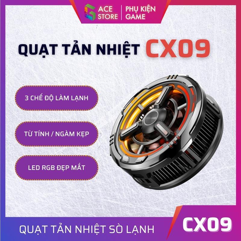 Quạt tản nhiệt điện thoại CX09 3 chế độ làm lạnh LED RGB dành cho điện thoại và máy tính bảng