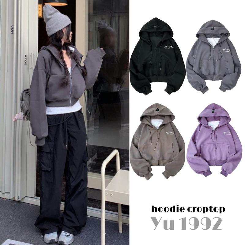 Áo khoác nỉ croptop hoodies phù hợp dành cho nữ  Menswear Nhung 1