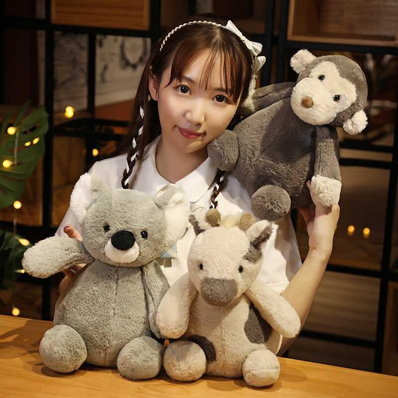 Đồ Chơi Nhồi Bông Hình Động Vật Dễ Thương, Gấu Bông, Chim Cánh Cụt, Khủng Long, Gấu Túi, Thỏ Koala, Búp Bê Thú Nhồi Bông, Gối Thoải Mái, Thích Hợp Cho Bé Gái, Có Kích Thước 25cm Và 35cm 3