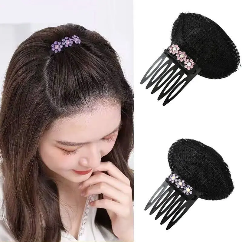 Hair pad for invisible bangs; hair root lifting and volumizing device; fluffy hair pad; hair clip with comb; magic tool.