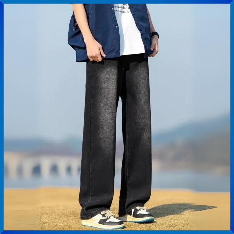 Quần jean ống suông CẠP THƯỜNG màu khói wash JEAN BOX 117 phù hợp mọi dáng người - hoàn cảnh Pants Menswear Nam 6