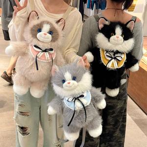 ラグドール猫ぬいぐるみリュック 超かわいいぬいぐるみ 彼女誕生日ギフトに大人気