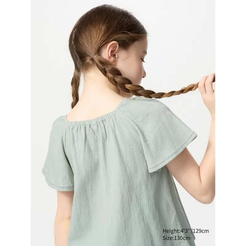 GIRLS T-Shirt Gathered Lengan Flare 1