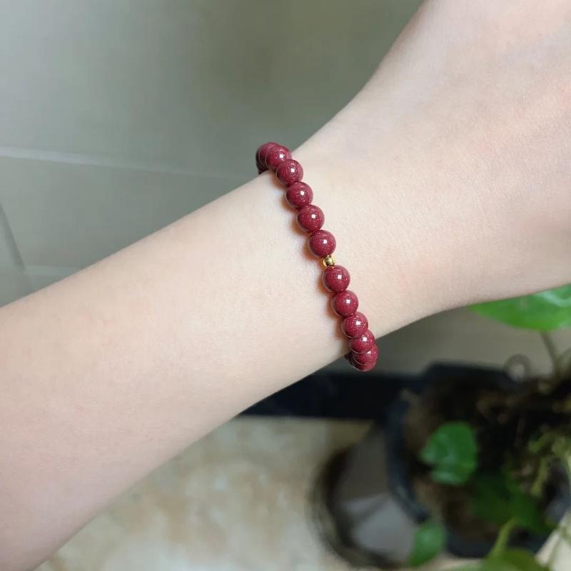 Vòng Tay Nữ, Chu Sa May Mắn, Hàng Thật, Quà Tặng May Mắn, Năm Sắp Sinh Tồn, Thích Hợp Cho Bạn Gái, [Cuộc Sống Năm Mới], Đồ Trang Sức Titan Phụ Kiện 2