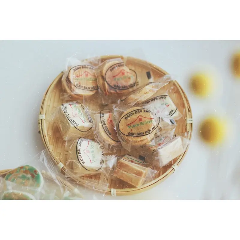 Bánh Đậu Xanh Bông Đặc Sản Hội An Ngọt Dịu Truyền Thống Giòn Ngon 2 Vị Chay Mặn - OCOP House 3