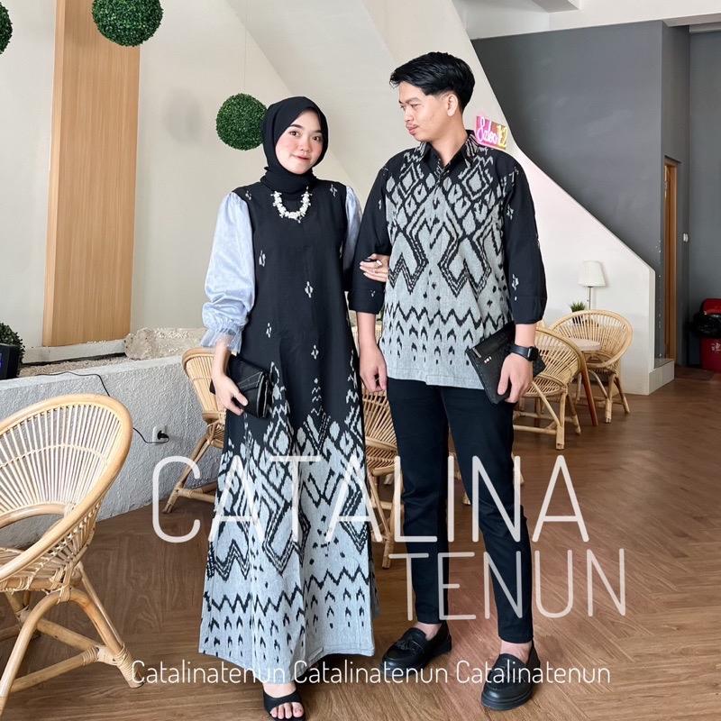 Product Introduction of BAJU TENUN COUPLE TENUN RUBY DRESS KEMEJA TENUN PRIA Pasangan BAJU KONDANGAN TENUN COUPLE CATALINATENUN Kombinasi Satin 8