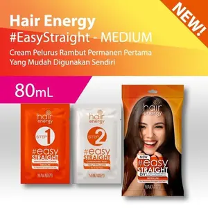 Rumah Cantik 354 MAKARIZO Hair Energy Easy Straight DIY 2 Step Pelurus Rambut Medium Strong Mild 80ml