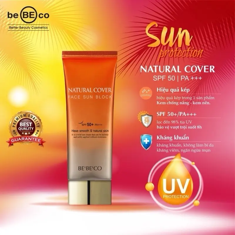 Kem chống nắng BEBECO Natural Cover Face Sun Block 0