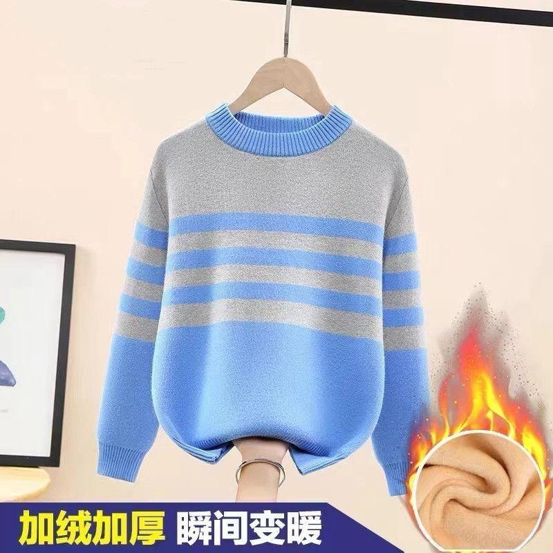 Áo Len Bé Trai, Hàng Mới Về Mùa Thu 2024, Cỡ Trung Bình Và Lớn, Áo Len Áo Chui Đầu Cho Trẻ Em, Thời Trang, Phong Cách Thường Ngày Hình Thanh Chữ Nhật 3