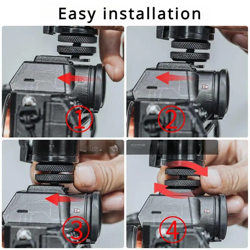 Camera Cold Shoe Mount, Camera Cold Shoe Mount with Phone Clip, Camera Accessories for Monitoring Bracket, Camera Accessories 5