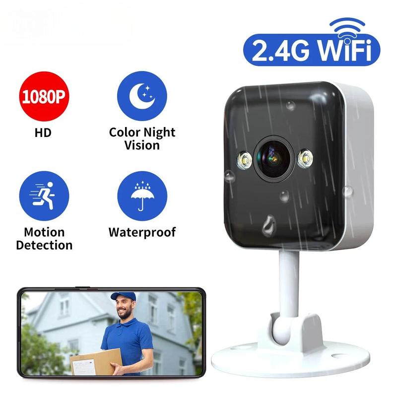 Square 1080P Night-Vision Security Camera, Indoor WiFi Camera, Motion-Detection Camera, 360° Home Security Camera, Mobile APP Control Camera, Smart Camera, Camera Wireless, Infrared Camera 5