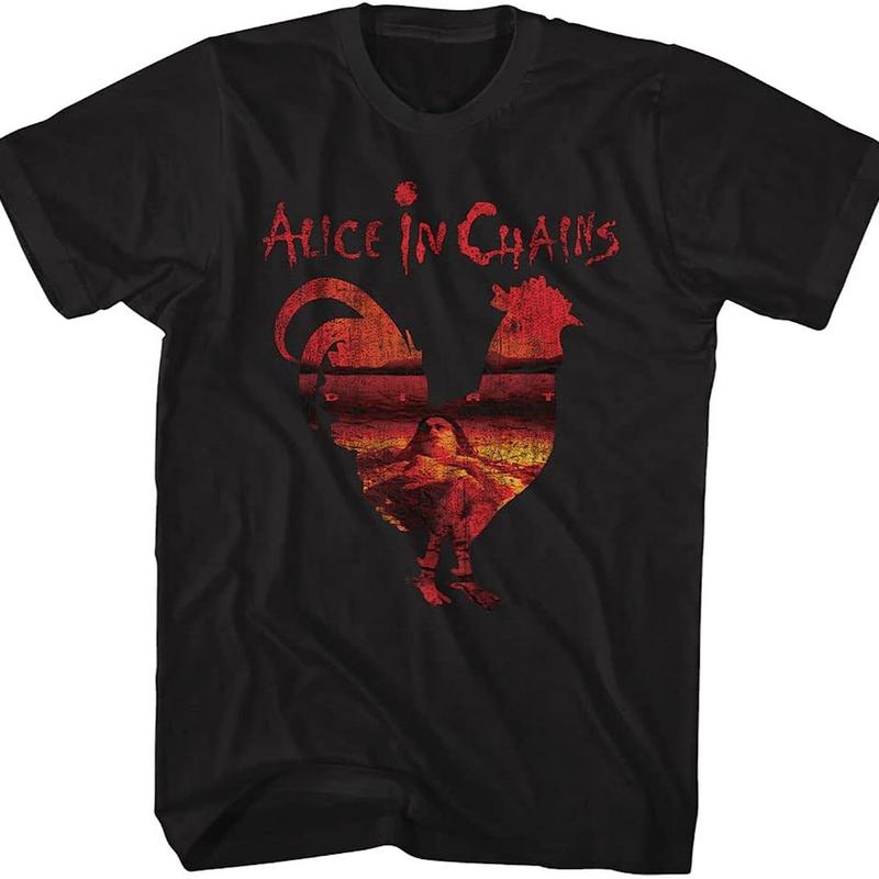 Áo Thun Nam ngắn Tay, Album Bụi Bẩn Màu Đen Alice Chain Rooster, Phong Cách Nhạc Thập Niên 90, Được Bán Bởi Alice Chain 2