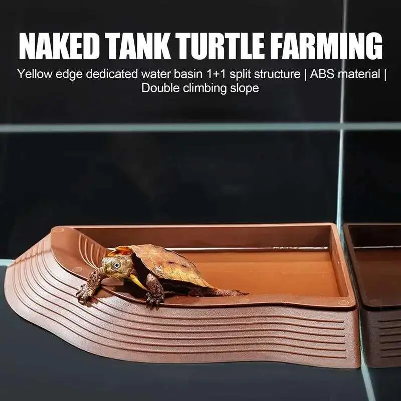 Reptile Water Bowl Anti-Slip Turtle Bathing Pool Feeder Feeding Dish for Hamster Tortoise Snake supplies