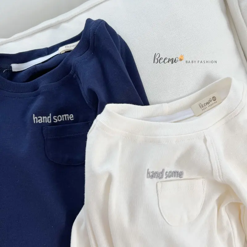Áo thun cotton bé trai dài tay 4