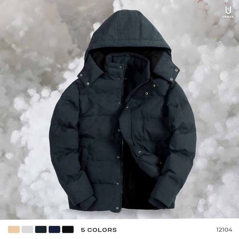 Áo Khoác Phao Jacket Menswear Parka Nam URBAN 3W UTILITYGiữ Ấm Cực Tốt, Chống Nước, Cản Gió, Không Bám Bụi Mặc Đi Làm Đi Chơi NO.12104 có màu Kem, cổ cao, khoác chống gió, ao khoac co tru, chần bông, áonam đẹp áophao aonam  dep