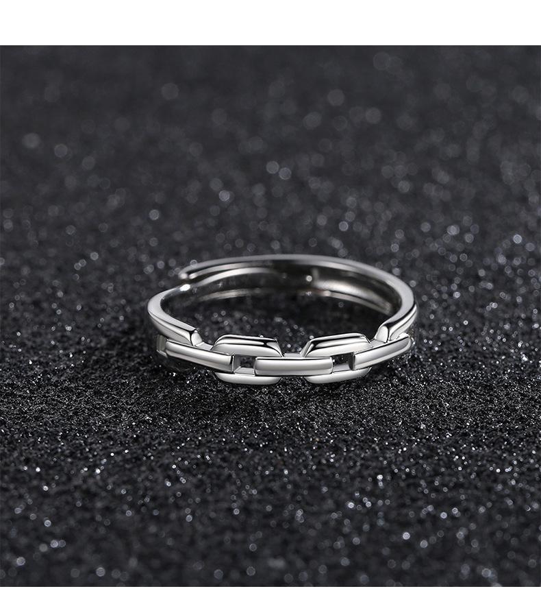 Product Introduction of Nhẫn bạc Sterling dành cho nam giới, Nhẫn Đơn, Nhẫn nam Hợp Xu hướng Nhẫn bạc Cá tính, Nhẫn bạc sinh viên cao cấp, Không phai màu, 926 13
