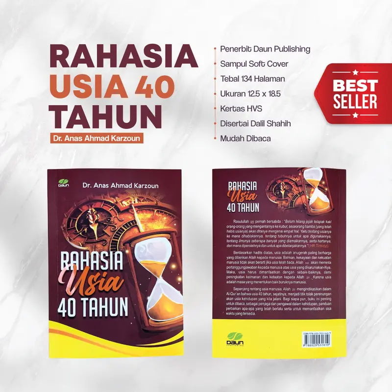 Paket Buku Jalan Menuju Hidayah - Rahasia Usia 40 Tahun - Taubat Dari Dosa Tersembunyi - 3 Buku Promo Best Seller - Daun Publishing 1