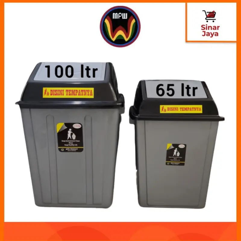 MPW / YUTAKA Tempat Sampah Abu / Silver 65 Liter, 100 Liter 0