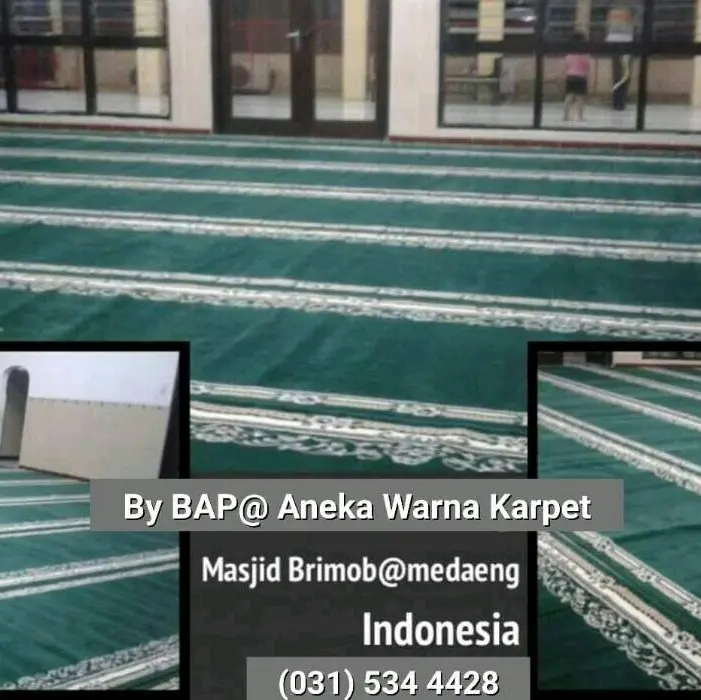 SUMBANG SAJADAH MASJID TINGGI 120 TEBAL10mm | HIJAU MERAH CUSTOM UKURAN