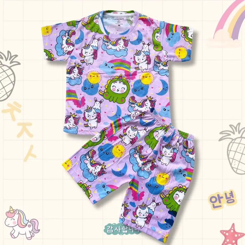 SETELAN FULLPRINT ANAK CEWEK CHIBI BAJU ANAK CEWEK SETELAN ANAK PEREMPUAN 6