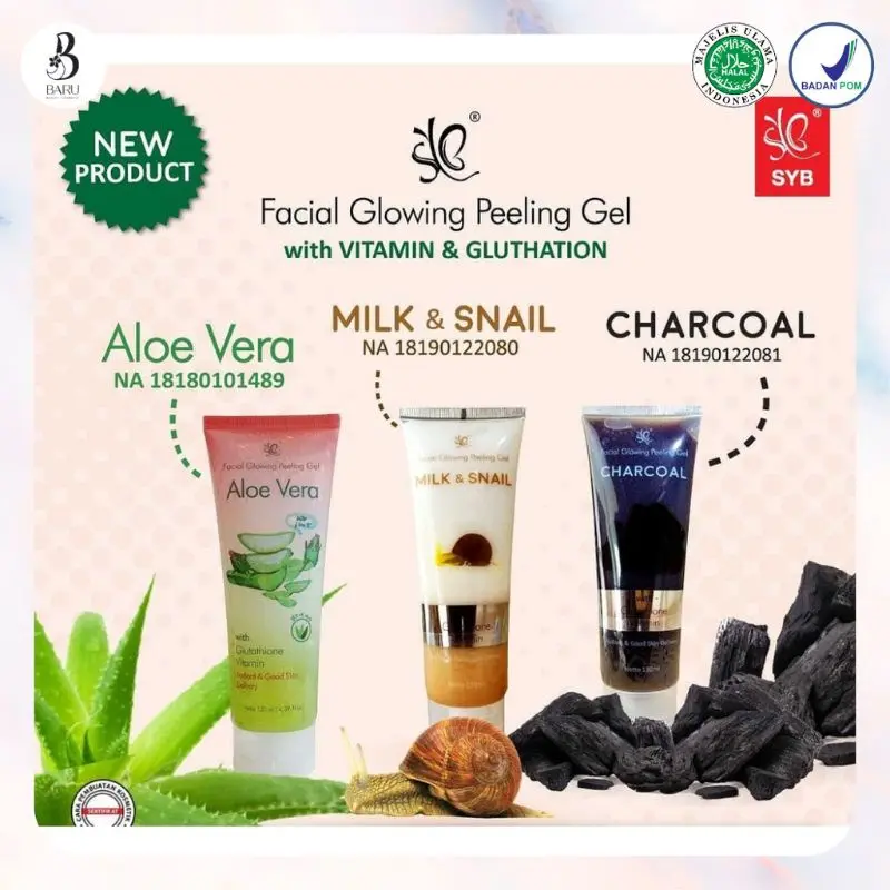 PEELING GEL EXFOLIASI Kulit Kering Semua Jenis Kulit Wajah Exfoliating Kotoran Komedo Mencerahkan 0