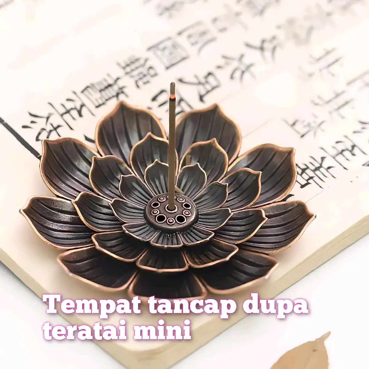 tempat tancap dupa motif teratai mini 1 pcs