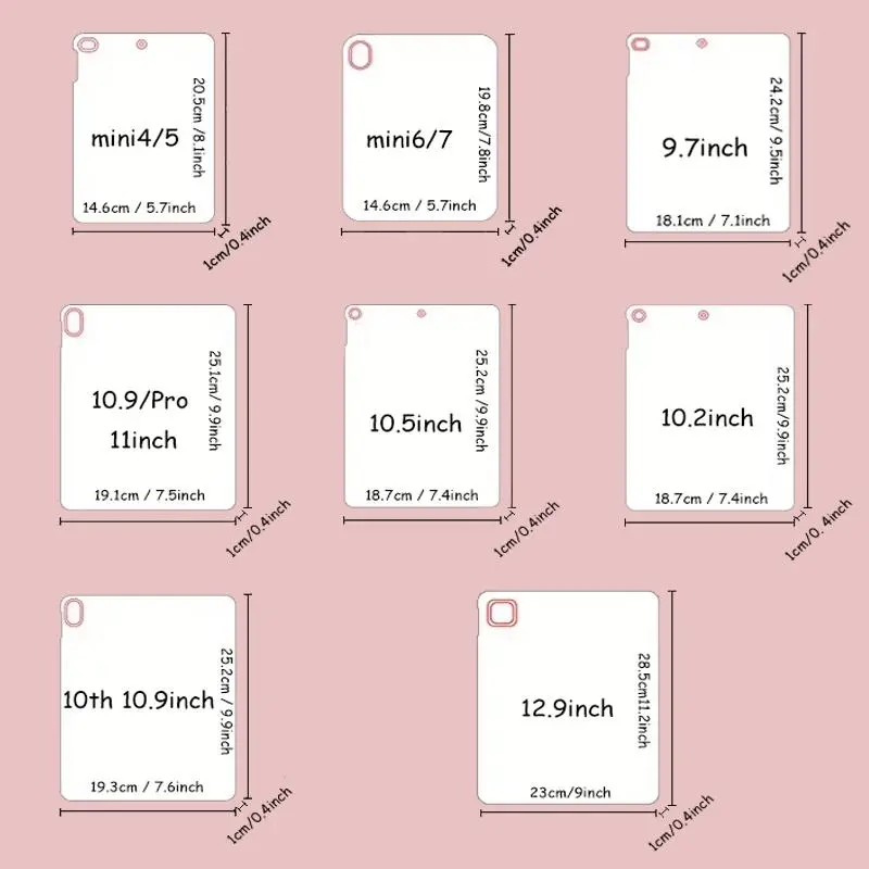Fashion Pattern Tablet Case with Pen Holder, Foldable Tablet Protective Cover, Tablet Protector for iPad Air (2022, 5th/4th Gen), iPad Pro 11 inch, iPad 5/6/Pro 9.7 inch, iPad Pro 13 inch, iPad Mini 4/5/6/7 1