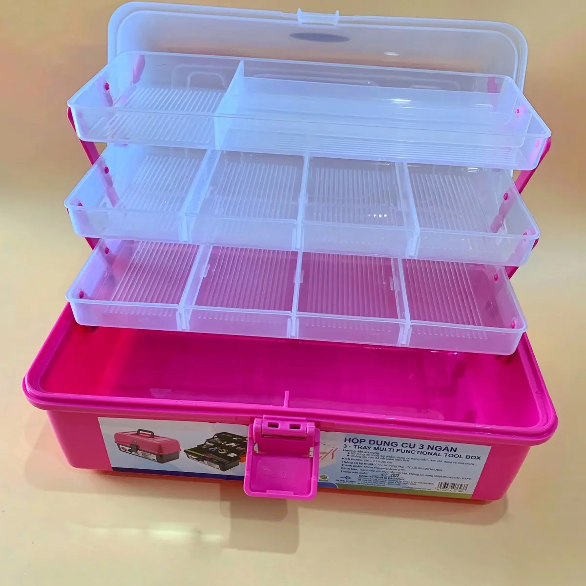 Cốp nhựa 3 ngăn đựng đồ nail