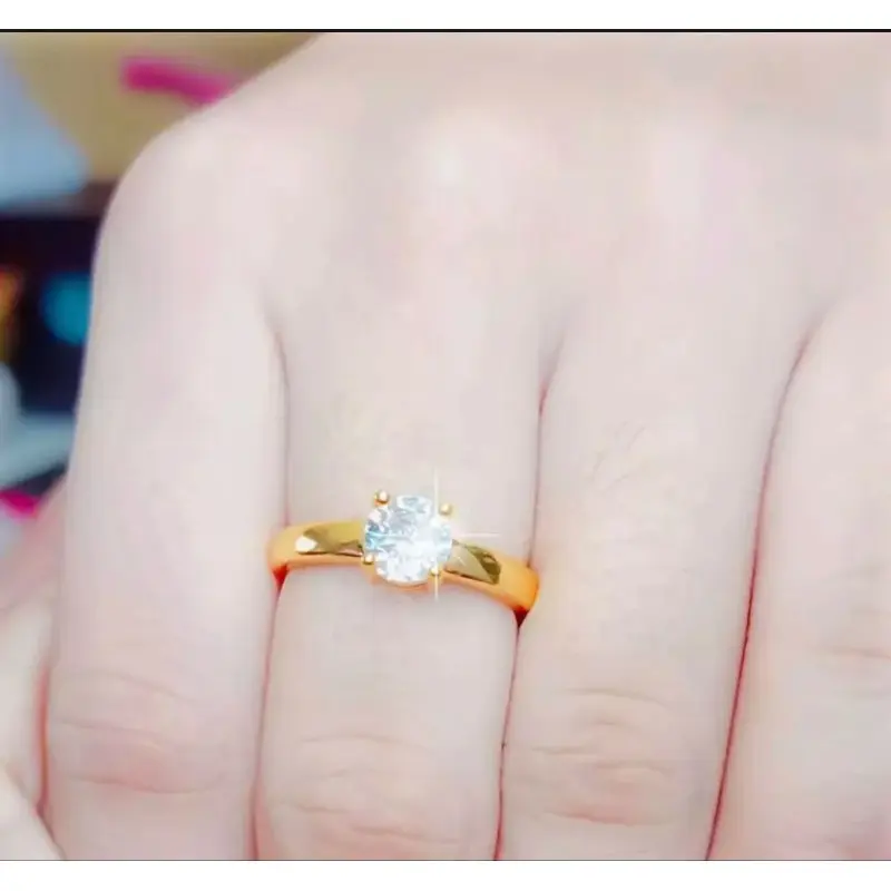 BISA COD Cincin Perhiasan Aksesoris Titanium Tembaga Xuping Rodium Perhiasan Lapis Emas 18,24 Karat TERLARIS