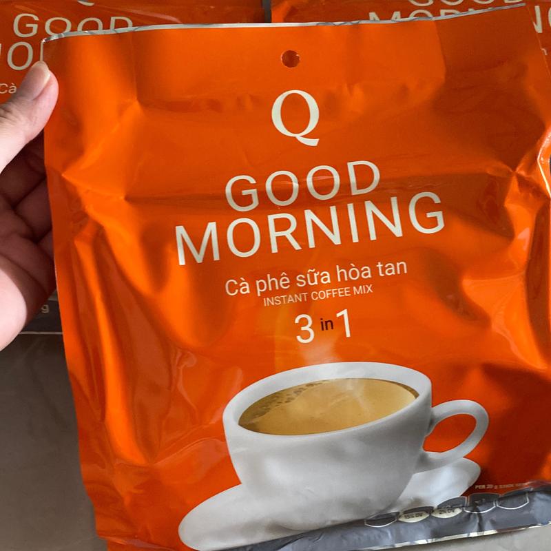  Cà phê sữa Trần Quang Good Morning 480g 24 gói Coffee Cafe bấm ống 