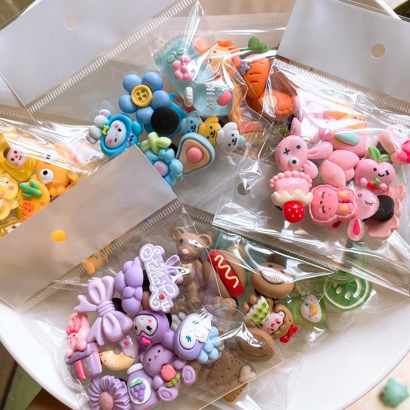 SET 10 NÚT GẮN DÉP CHARM STICKER NGẪU NHIÊN CHỌN MÀU