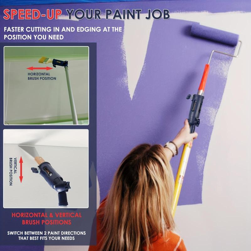 Paint Roller Extension Pole, Multi-angle Paint Brush Extension Tool, Hand Tool Accessories For High Ceilings 7