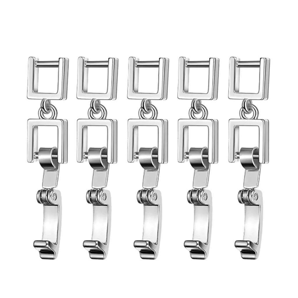 5 Pcs Foldover Extension Clasp Jewelry Extender for Bracelet Necklace Making