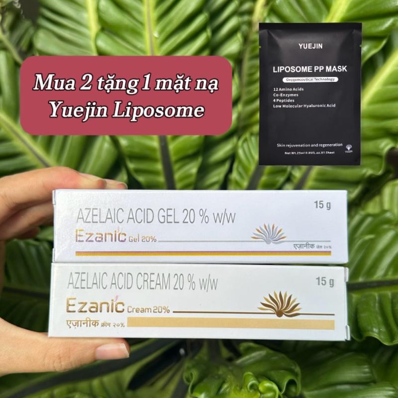  Kem dưỡng Ezanic - Azelaic acid 20% hỗ trợ mụn và thâm mụn 15gram Skincare Làm Đẹp Da mụ tazoretin trị 