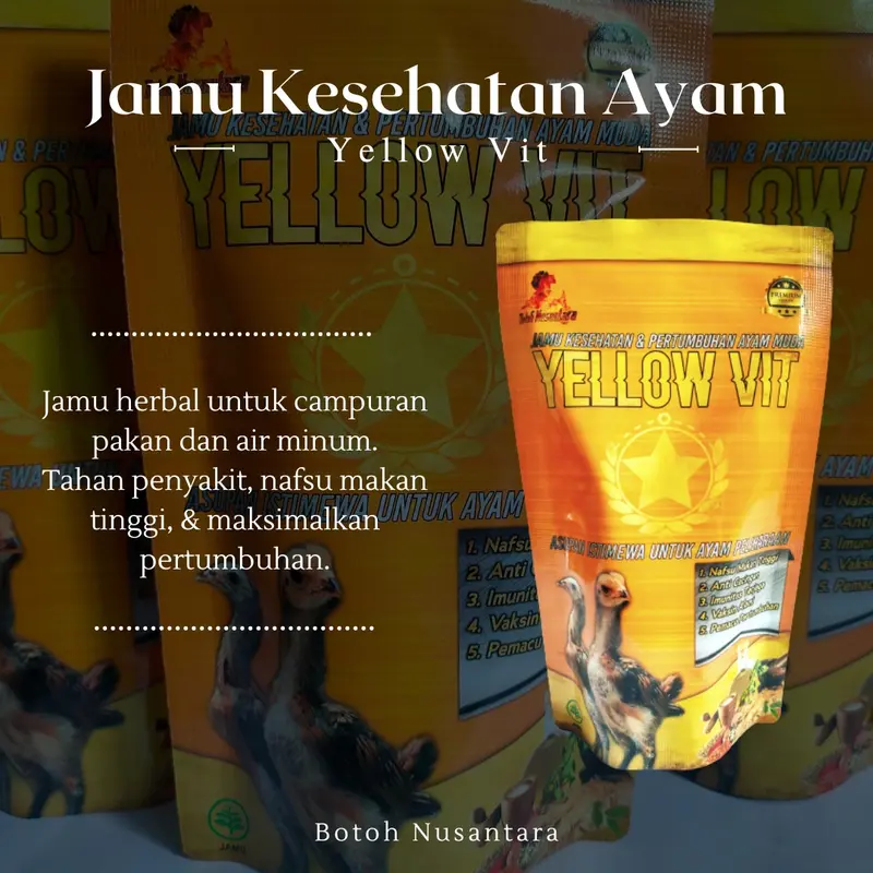 Jamu kesehatan ayam yellow vit vitamin herbal kesehatan ayam 3