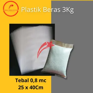 Plastik Beras Polos (starindo) 3Kg 25 x 40Cm Per Pack